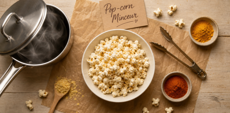 Le pop corn fait il grossir : bol de pop-corn nature