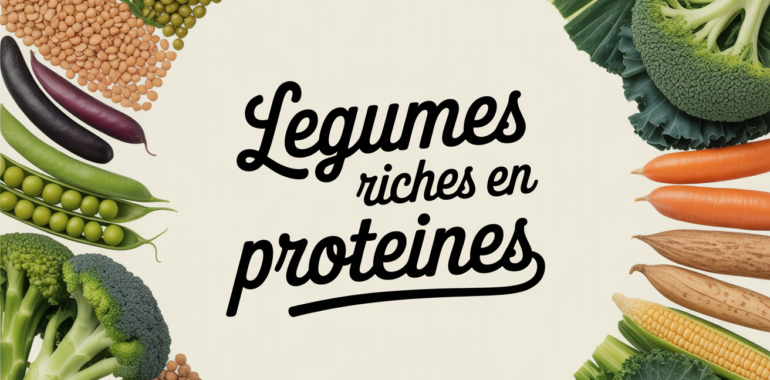 Cercle legumes riches en proteines sur fond clair