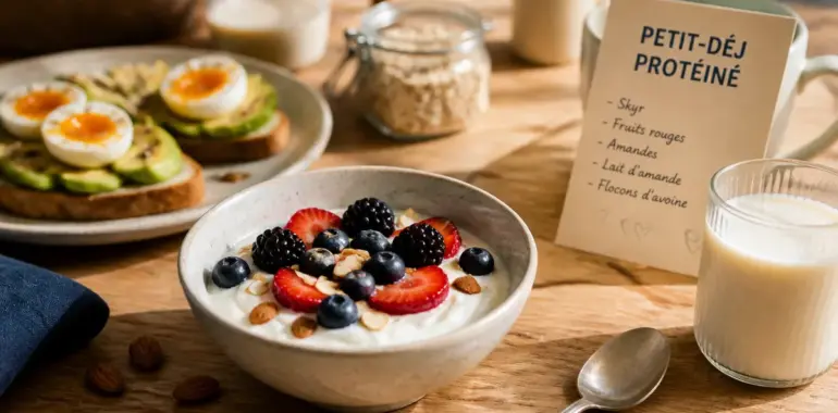 Petit dej proteiné rapide : bol skyr aux baies, 4 recettes express