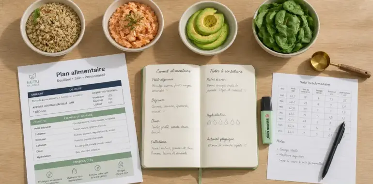 Plan alimentaire nutritionniste pdf : menus 7 jours pour le rééquilibrage