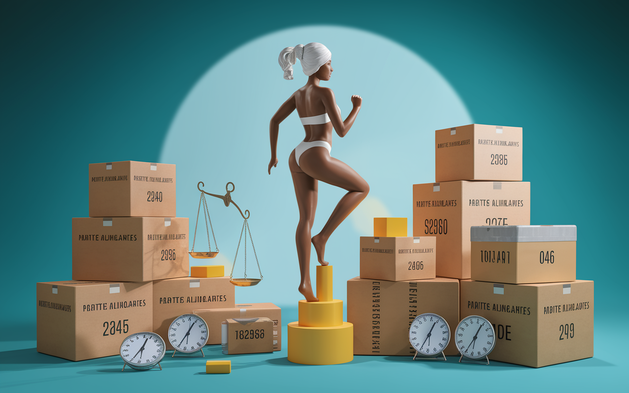 Femme prise de masse femme progression alimentation