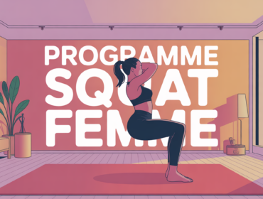 programme squat femme illustration stylisee squat salon