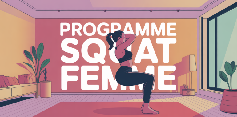 programme squat femme illustration stylisee squat salon