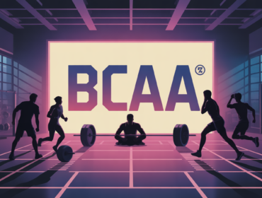 illustration stylisée salle de sport avec bcaa en vedette