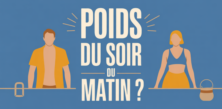 si on se peser le soir combien enlever balance matin soir