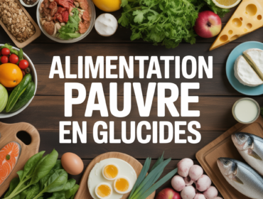 table aliments pauvre en glucide avec légumes poisson oeufs