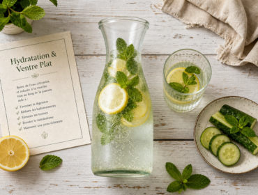 Boisson pour perdre du ventre : eau citronnée à la menthe