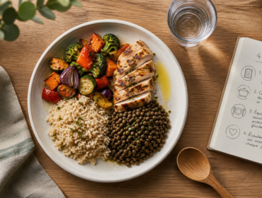 Comment faire un rééquilibrage alimentaire avec une assiette équilibrée en 4 zones
