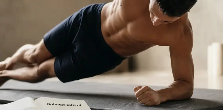 Gainage latéral dynamique : alignement, protection épaule et obliques
