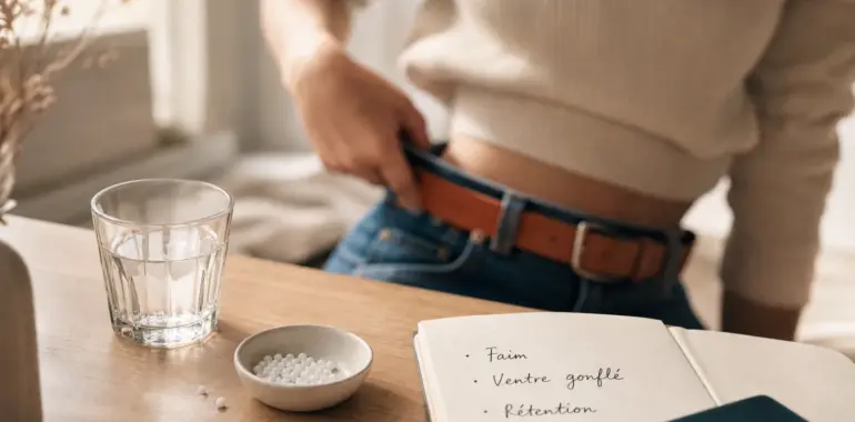 Homéopathie perte de poids rapide : granules, faim, ventre gonflé, rétention d’eau