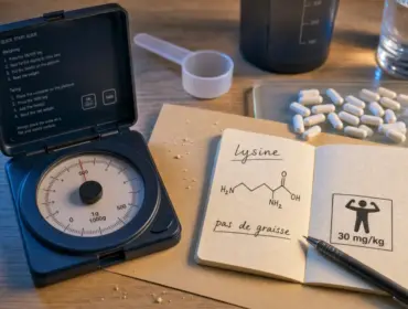 La lysine fait elle grossir ? Capsules et récupération musculaire, flacon de L-lysine