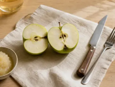 Manger pommes le soir : pomme et compote, collation légère
