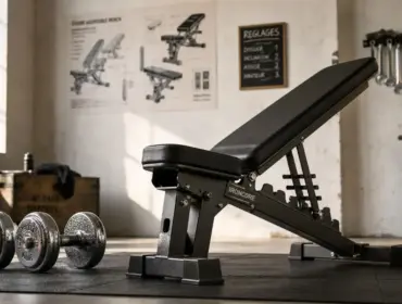 Panneau incline sur banc : banc réglable pour entraînement incliné-décroché