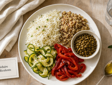 Par quoi remplacer les féculents : lentilles et légumes (quinoa, chou-fleur)