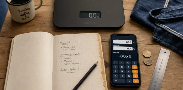 Pourcentage perte de poids : formule simple avec calcul