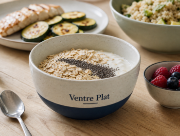 Recette pour maigrir le ventre : bowl yaourt, avoine et graines de chia