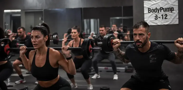 BodyPump avant apres : squats en salle de sport