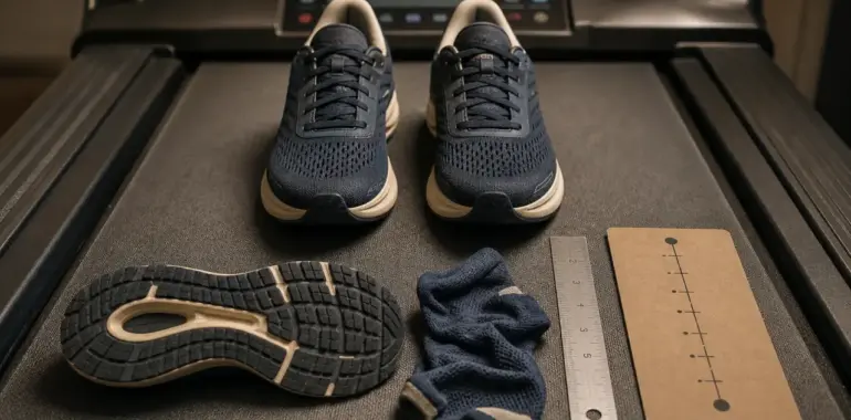 Chaussure tapis de course : semelle amortie, maintien, respirabilité