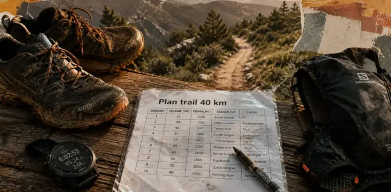 Plan entrainement trail 40 km pdf sur 10 semaines, côtes et sorties longues