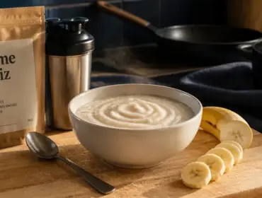 Recette crème de riz musculation : bol de crème de riz pour énergie sans ballonnements