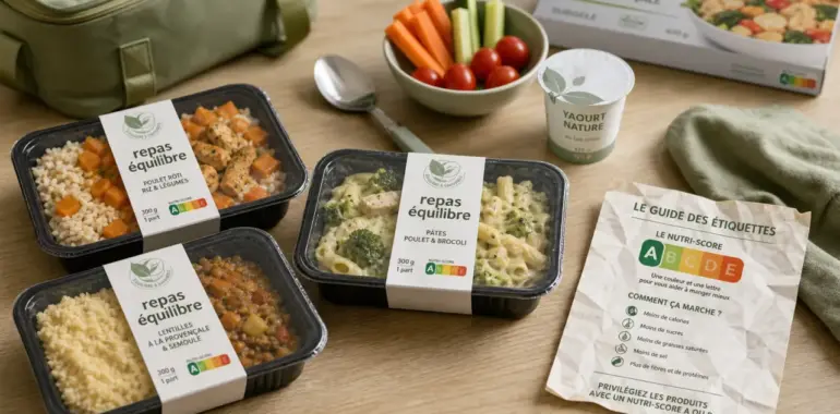 Repas minceur tout prêt grande surface en barquettes micro-ondables