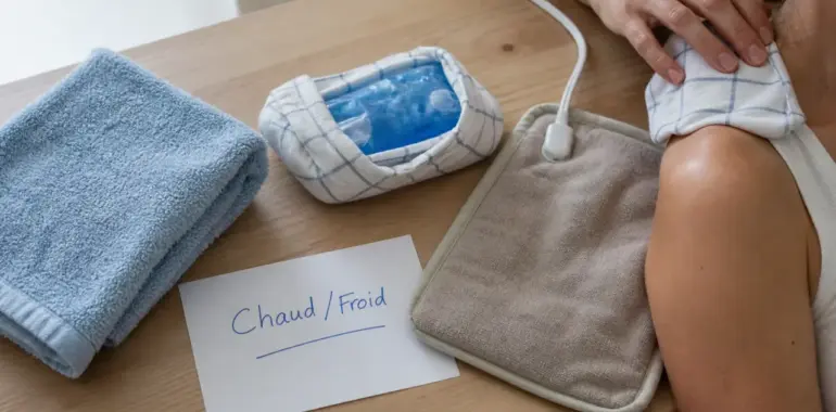 Tendinite épaule chaud ou froid : poche froide puis chaleur pour 15 minutes