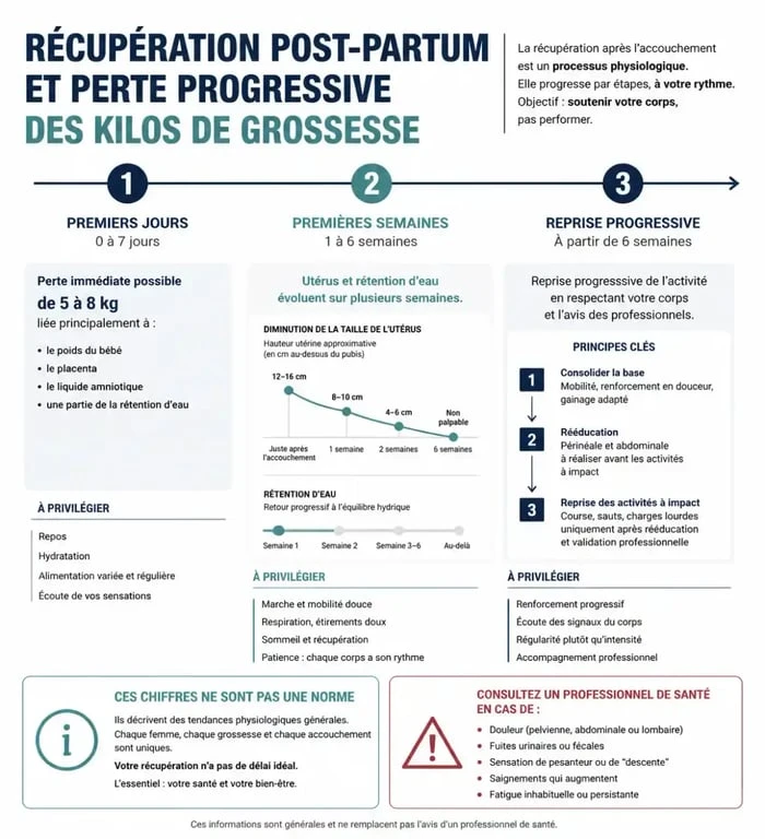 Perdre ses kilos de grossesse : timeline de récupération et reprise progressive après l’accouchement