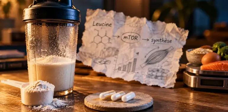 BCAA avantages muscul : shaker et gélules, comparaison whey