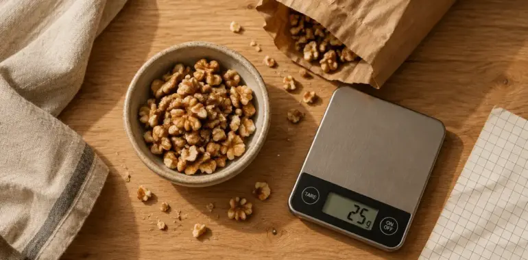 Les noix font elles grossir : portion 25 g de noix nature